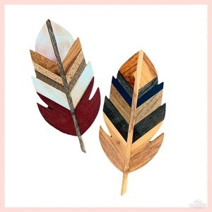Boho Wooden Feathers